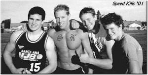 Kotler_w Back in the day...Shawn Baker, Jimmy (fake tattoos), "CHUCK", and Sammy Kotler