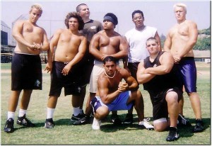 Foothill HS Football's lineman won the Orange County Lineman Championship this past summer. This team is dominated by the offensive line...the camaraderie between these guys is great. I believe they have outworked their opponents and will pave the way to a championship this season. It'll be fun to watch'em (if you enjoy violence). 